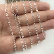 Buy Sterling Silver Hammered Oval Link Chain